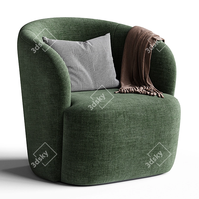 Modern Ritz Chair 3D Model 3D model image 2