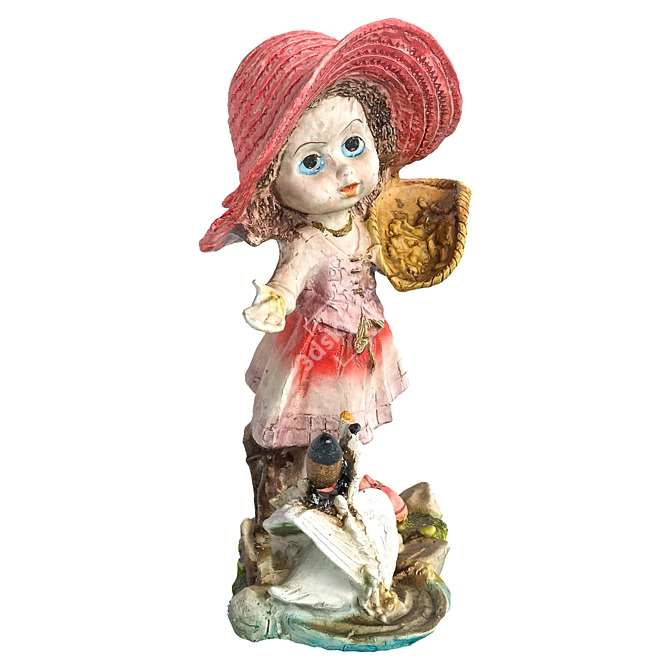 Youthful Maiden 3D Sculpture 3D model image 2