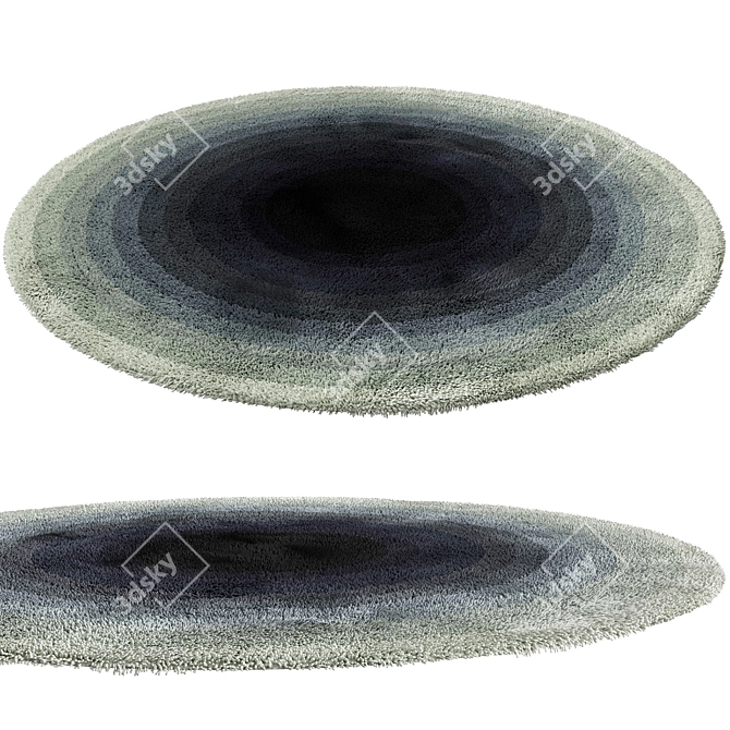  Plush Circle Rug 3D model image 1