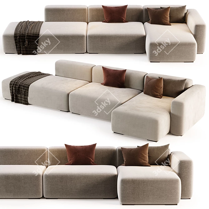 Mags Soft Corner 3-Seat Sofa 3D model image 2