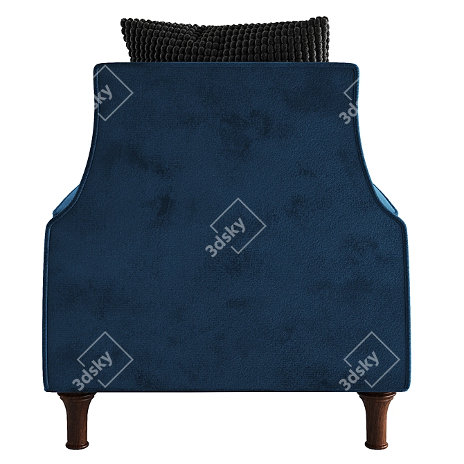 Elegant Velvet Bench 3D Model 3D model image 2