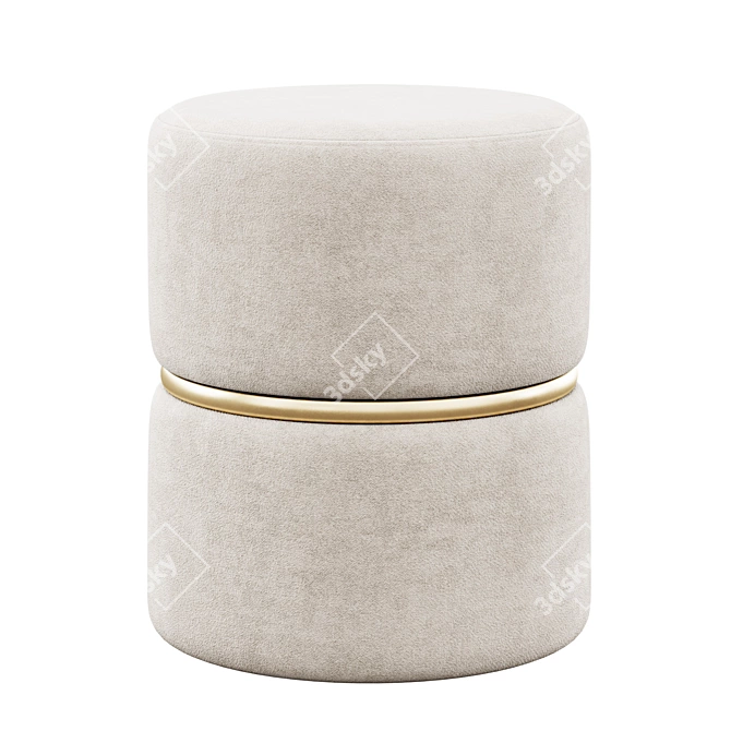 Duhome Grand Rapids Round Ottoman 3D model image 4