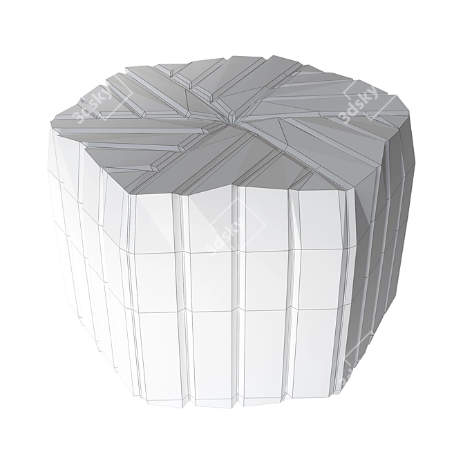 Velvet Ottoman Seis by Atmosphera 3D model image 3