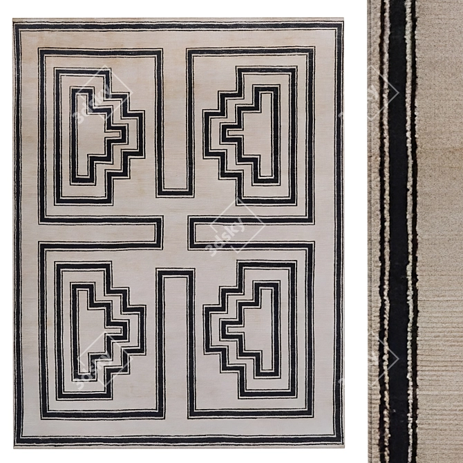 Senna Rug - Elegant Modern Accent 3D model image 1