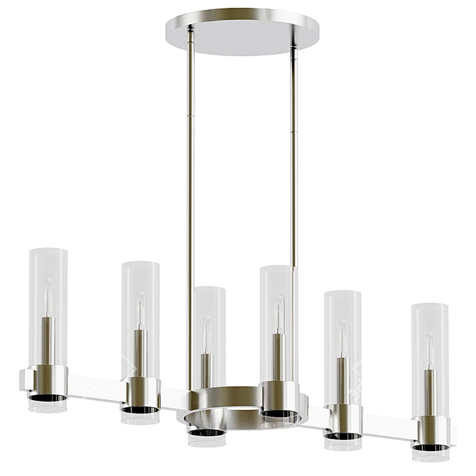 Vernon Linear Suspension Light Fixture 3D model image 1