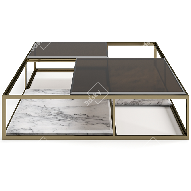 Manhattan Coffee Tables Set Luxence 3D model image 6