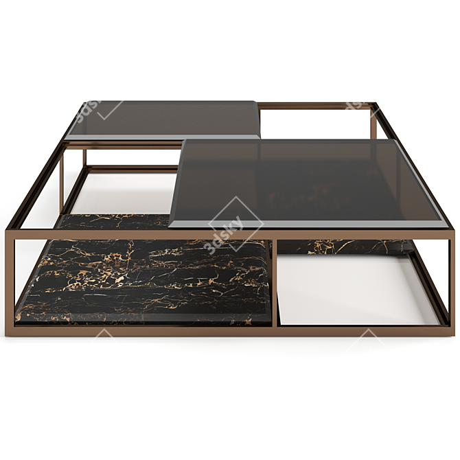Manhattan Coffee Tables Set Luxence 3D model image 7