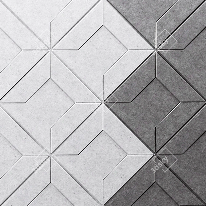 Bentu Design 3D Concrete Panel 3D model image 1