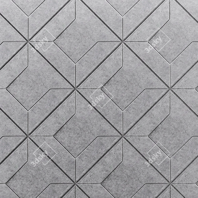 Bentu Design 3D Concrete Panel 3D model image 2