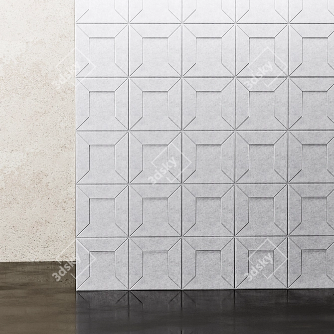 Bentu Design 3D Concrete Panel 3D model image 3