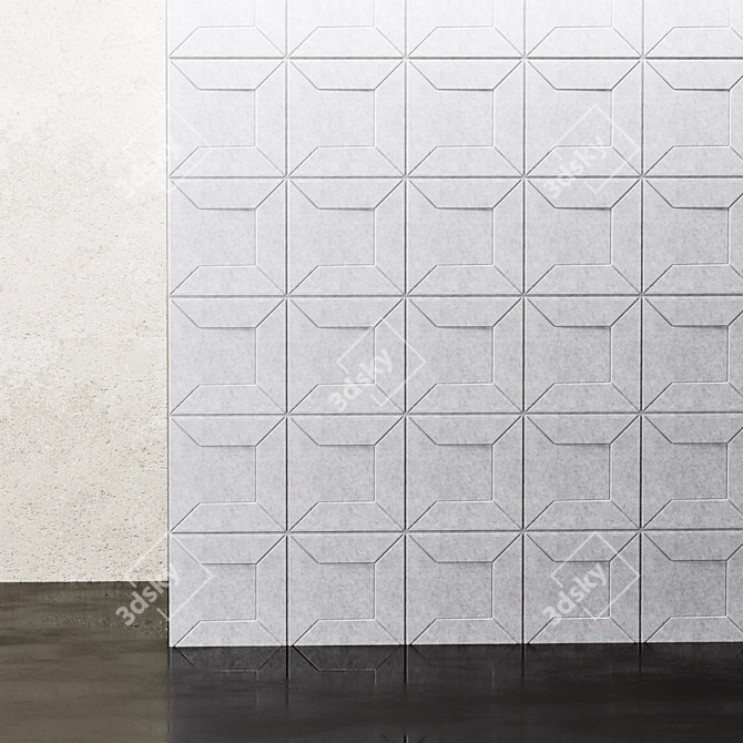 Bentu Design 3D Concrete Panel 3D model image 4