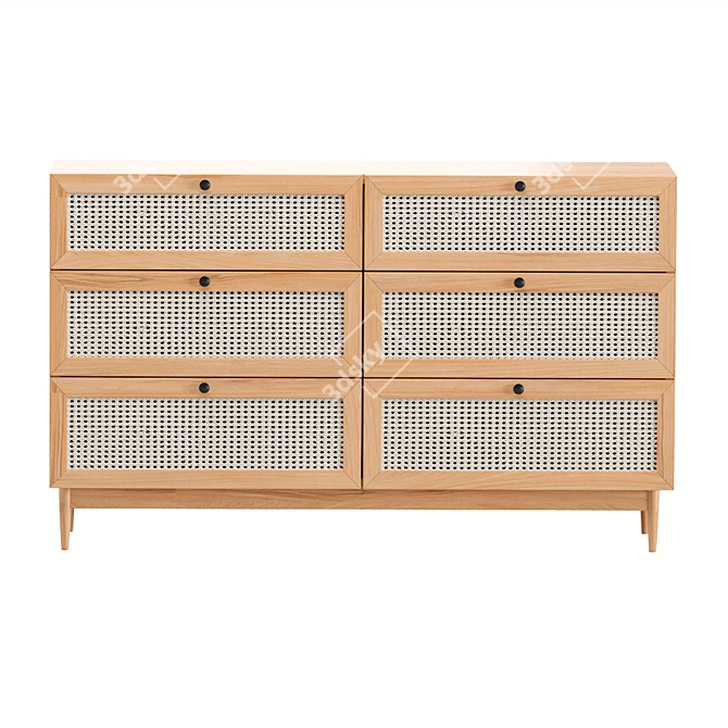 Roshal Divan Chest of Drawers 3D model image 3