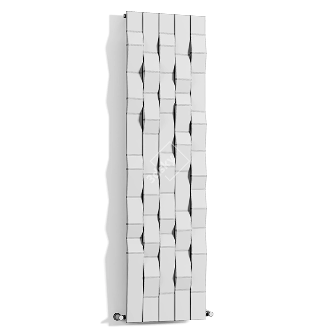 Modern Carbon Steel Panel Radiator 3D model image 2