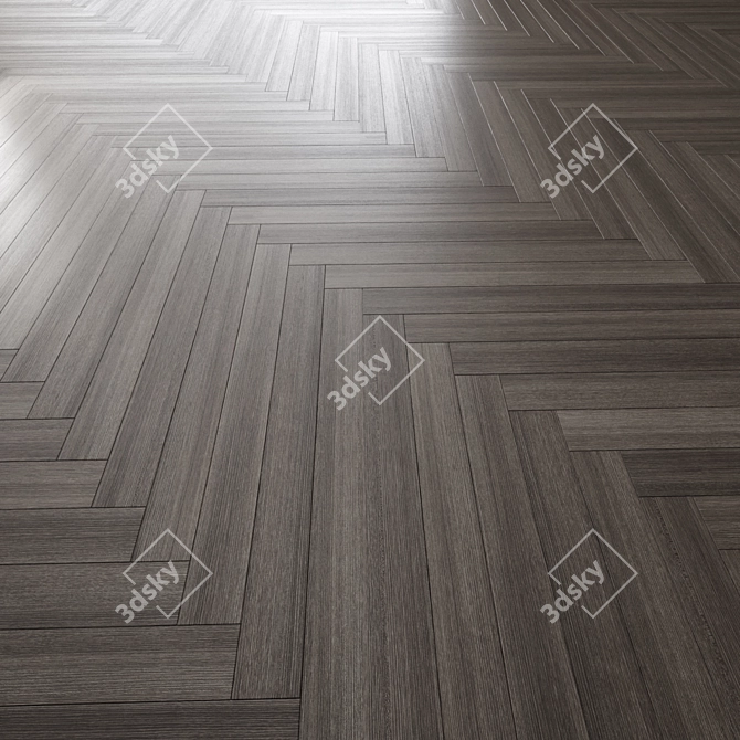 Premium Oak Floor Model Kit 3D model image 6