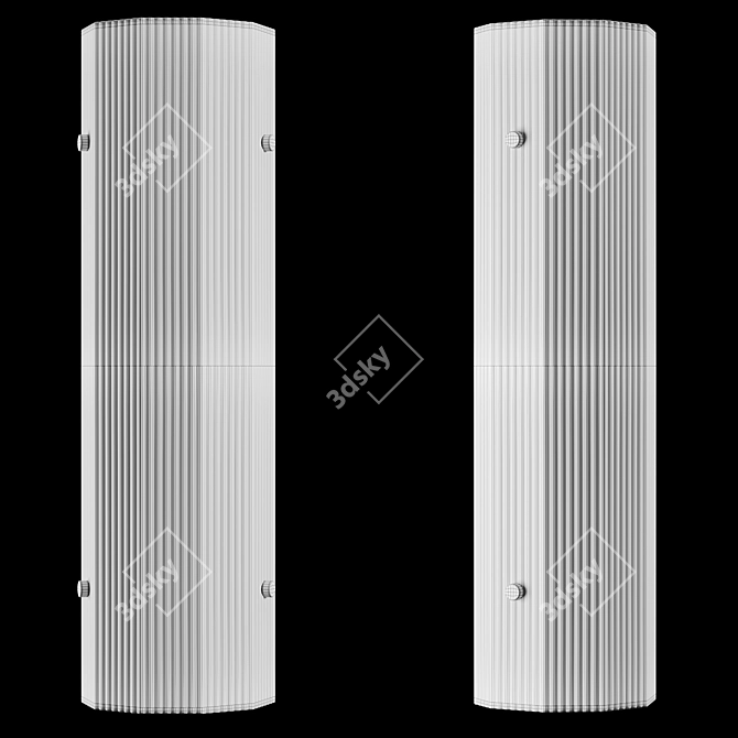 Ribbed Glass Wall Sconce 3D model image 3