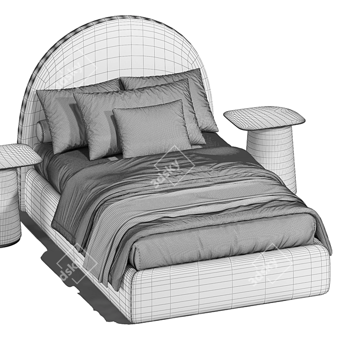 Modern Minimalist ARIZONA Bed Design 3D model image 3