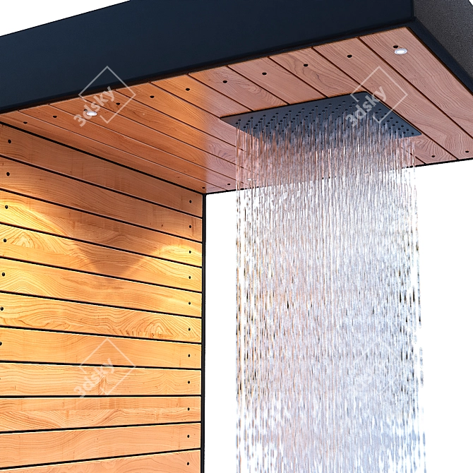 Outdoor Shower Sauna Experience 3D model image 5