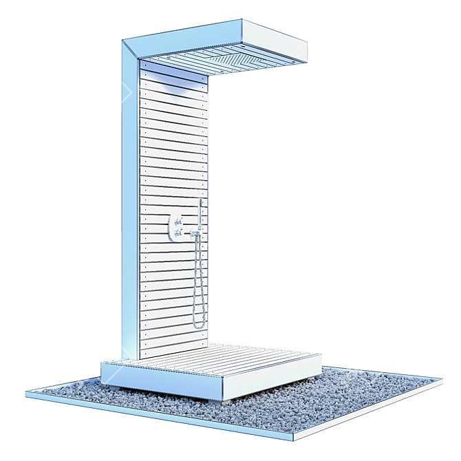 Outdoor Shower Sauna Experience 3D model image 6