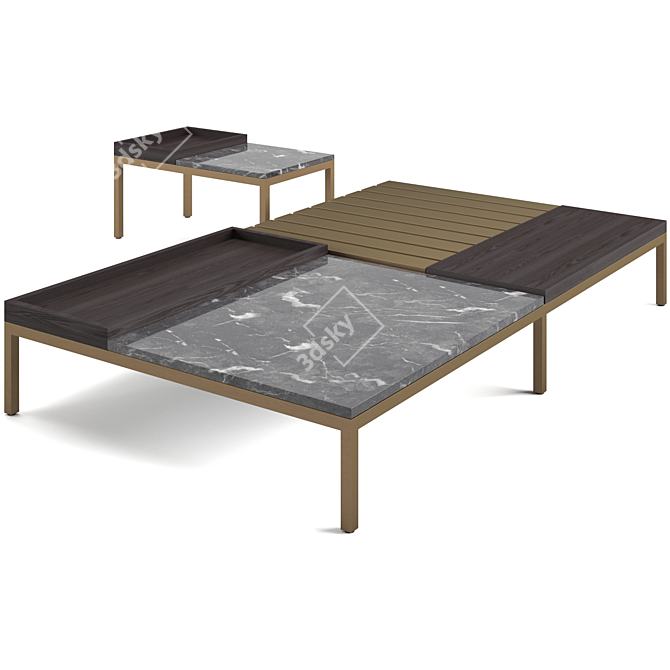 Eichholtz Forma Coffee Tables Set 3D model image 1