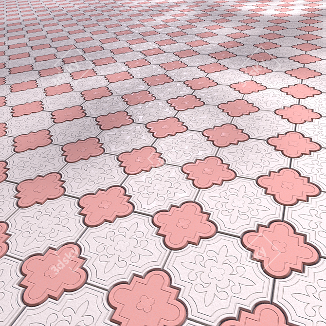 Clover Tile Pavers: Texture Variety 3D model image 9