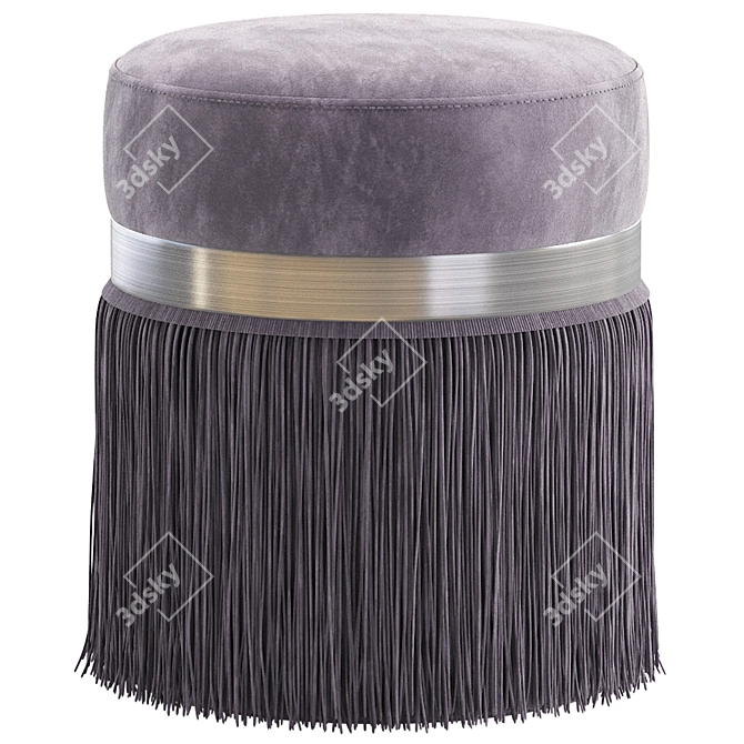 Elegant Blue Pouf Arwen 3D model image 5