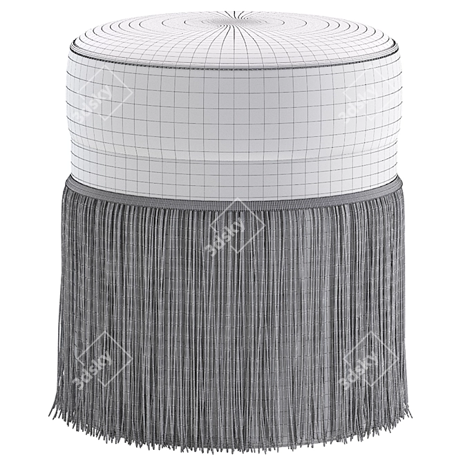 Elegant Blue Pouf Arwen 3D model image 7