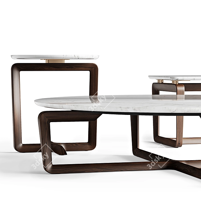 Elegant Poltrona Frau Fidelio Tables 3D model image 2