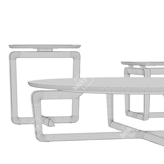 Elegant Poltrona Frau Fidelio Tables 3D model image 3