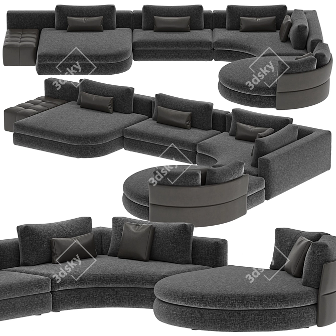 Modular Sofa System Cantori Oasi 3D model image 1