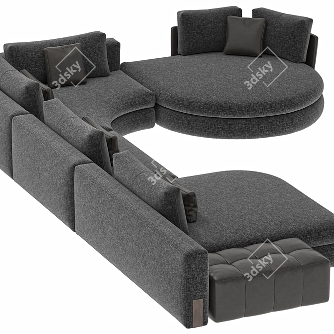 Modular Sofa System Cantori Oasi 3D model image 3