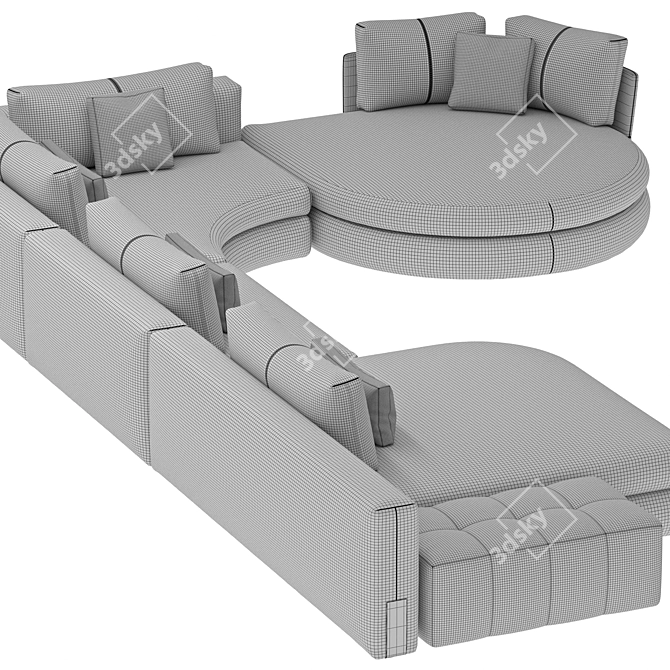 Modular Sofa System Cantori Oasi 3D model image 6