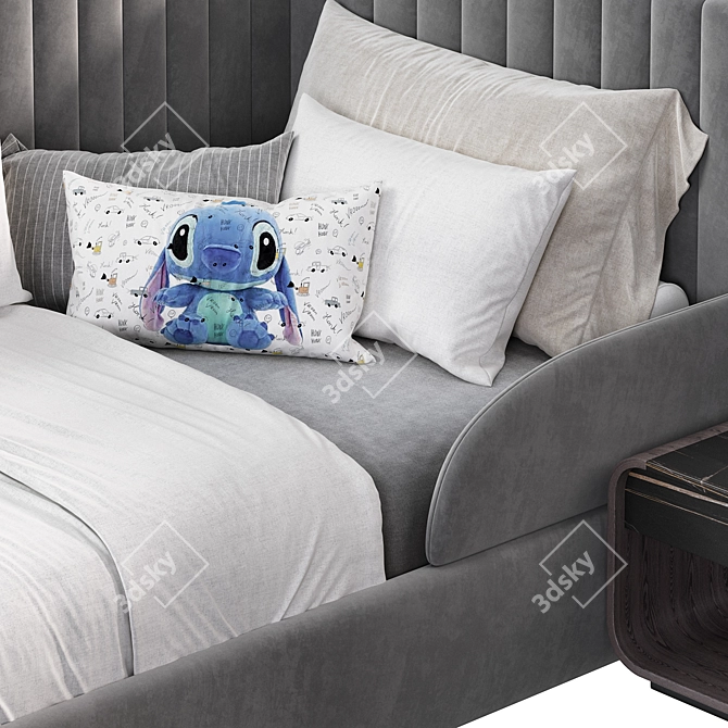 Elegant Avalon Kids Bed 3D model image 3