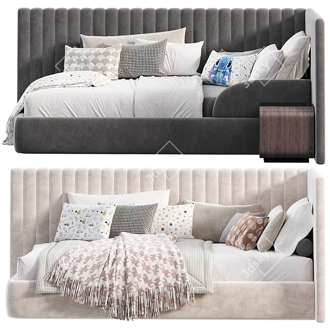 Elegant Avalon Kids Bed 3D model image 4