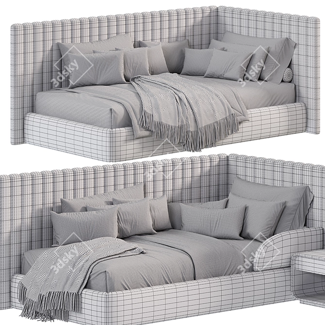 Elegant Avalon Kids Bed 3D model image 5