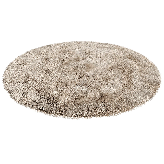 Plush Round Rug, Nine Colors 3D model image 2