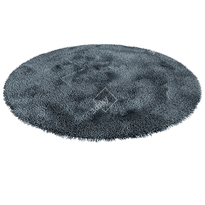 Plush Round Rug, Nine Colors 3D model image 4