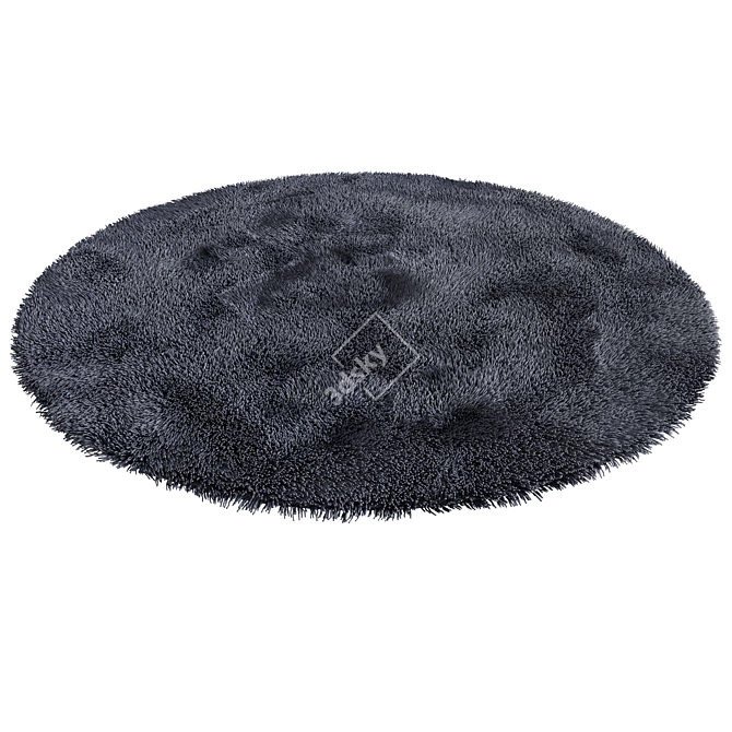 Plush Round Rug, Nine Colors 3D model image 5