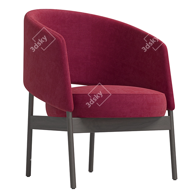 Collar Armchair Model 2014, Contemporary Design 3D model image 4