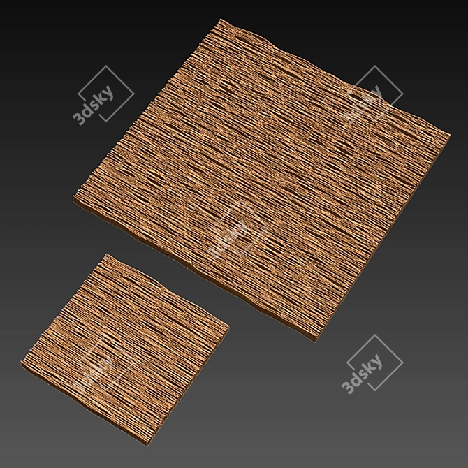 Geometric Textured 3D Decor Model 3D model image 6