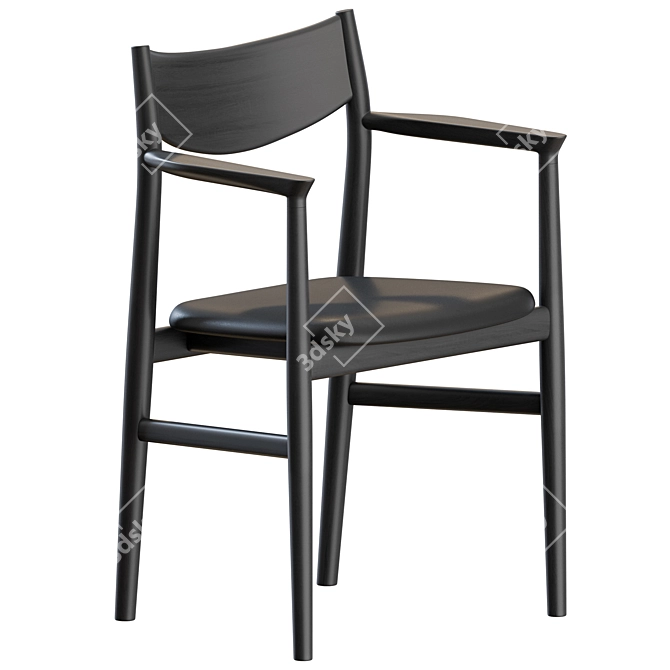 Contemporary Kamuy Chair Set, 3-Piece 3D model image 3