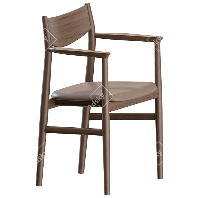 Contemporary Kamuy Chair Set, 3-Piece 3D model image 7