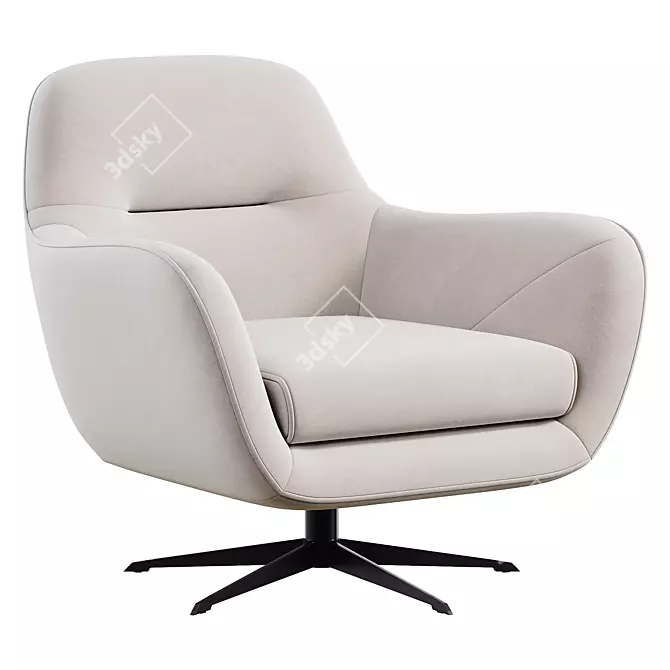 Elegant MOI Armchair for Home 3D model image 2