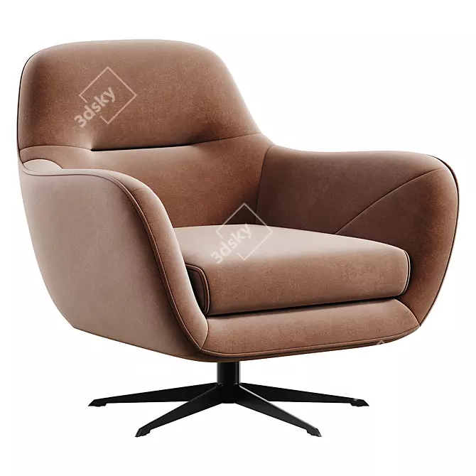 Elegant MOI Armchair for Home 3D model image 3