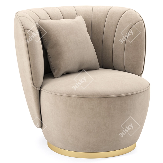 Luxury Pearl Armchair 3D Model 3D model image 1