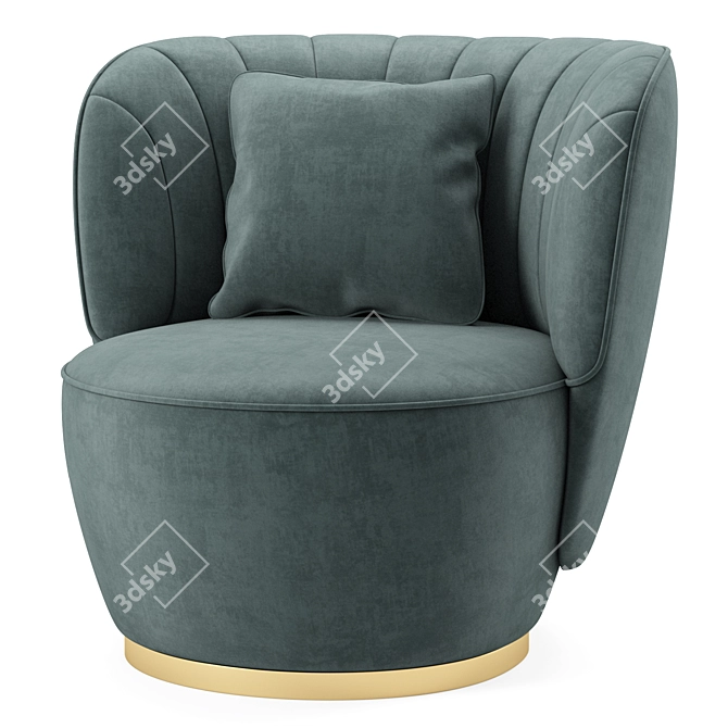 Luxury Pearl Armchair 3D Model 3D model image 2