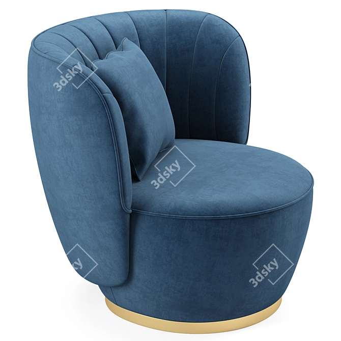 Luxury Pearl Armchair 3D Model 3D model image 3