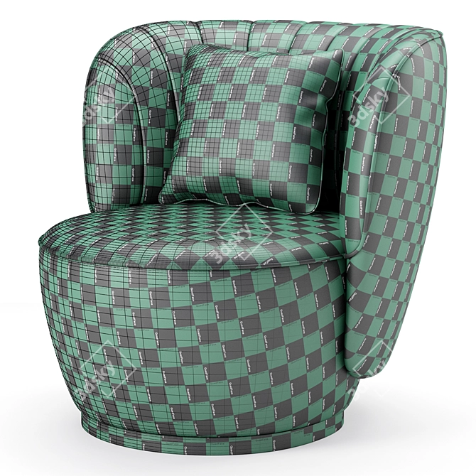 Luxury Pearl Armchair 3D Model 3D model image 5