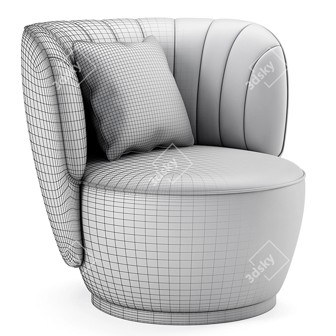 Luxury Pearl Armchair 3D Model 3D model image 6