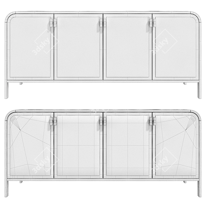 Elegant Brooke Quadro Sideboard 3D model image 2