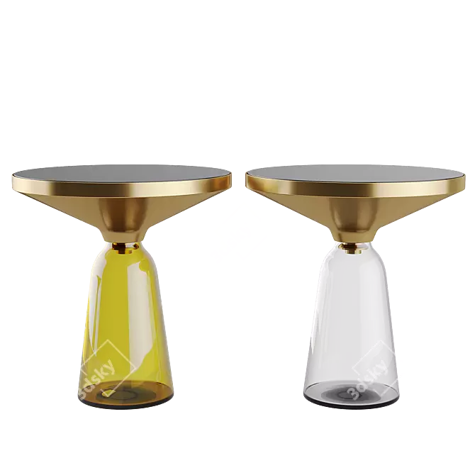 Vaso Glass Coffee Table Set 3D model image 3